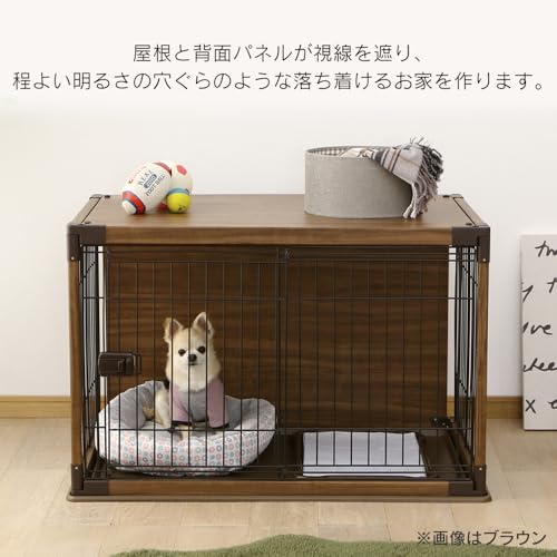 アイリスオーヤマ(IRIS OHYAMA) 【Amazon.co.jp限定】 アイリスオーヤマ インテリアウッディサークル 限定ブラウン 小型犬用 小型犬向け の商品画像 2