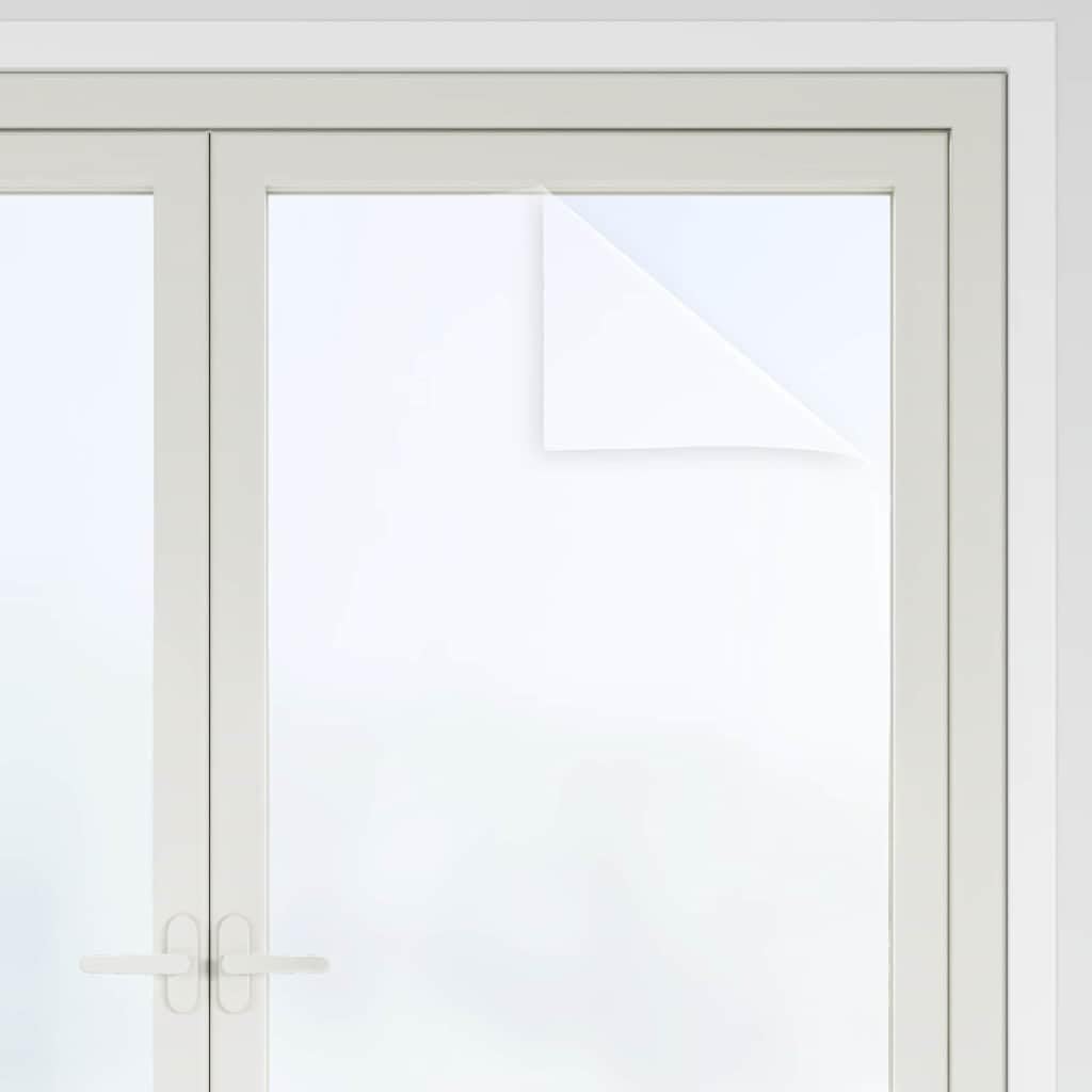 Solivagant Film de fenêtre Statique Blanc dépoli 90 x 2000 cm PVC,(3.28 KG)