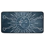 Sun and Moon Kitchen Rug Mandala Celestial Door Mat Bath Rug Home Decor Floor Mat Non-Slip Carpet fo