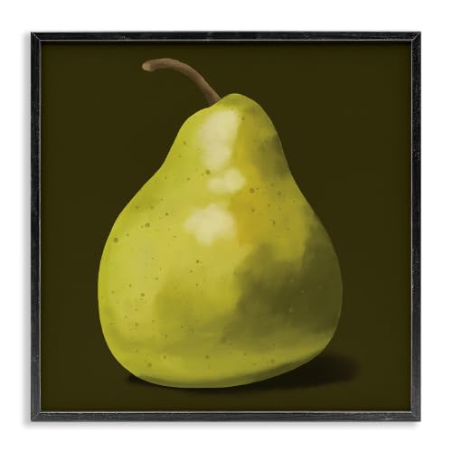 Green Pear Still Life Kitchen, 24 x 24 Inch Framed Giclée Print
