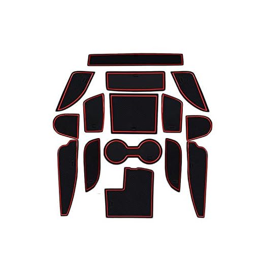 LFOTPP – Alfombrillas de Goma para Taza, Brazo, Puerta Interior, Ranura para Puerta para Stonic, esterillas de Goma Antideslizantes, esterillas Antideslizantes, 15 Unidades