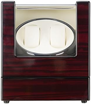 CO-Z Unisex Automatic Watch Winder with Faux Leather, Acrylic Strap, CE Approved, Ultra-Quiet Motor, Box for 2