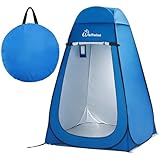 Wolfwise Pop Up Shower Tent with Floor, Portable Instant Changing Tent with Ventilation Window & Carry Bag, Privacy Bathroom Toilet for Beach, Camping & Outdoor, Width 47 