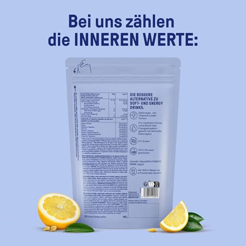 BRAINEFFECT Hydrate - Lösliche Elektrolyte Hydratationsmix ohne Zucker (mit Stevia) - isotonisches Getränkepulver zur Hydration nach dem Sport oder als Anti Kater Mittel bei Hangover