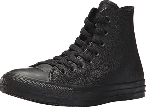 Converse Chuck Taylor® All Star® Leather Hi Black Mono Leather Men's 8.5, Women's 10.5 Medium