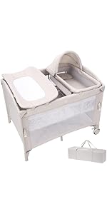 Amazon.co.jp: Thinkmax ベビーベッド 折りたたみ 添い寝 揺りかご