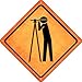 Worker Ahead Novelty Metal Crossing Sign CX-501