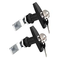 T Handle Lock Chrome Pair Of Chrome Plated Front Fixing 'T' Handles – For Trailers, Caravans, Canopies & Toolboxes (x2) Toolbox T Handle - Foto 10