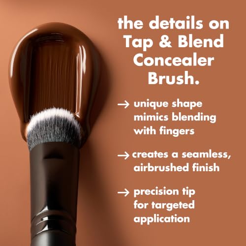 Image of e.l.f. Tap & Blend Concealer Brush, Covers Blemishes & Dark Spots For An Airbrushed Finish With A Precision Tip, Synthetic, Vegan, & Cruelty-Free