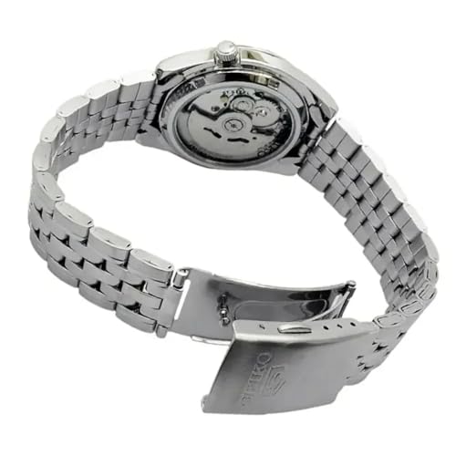Image of Seiko Men's SNK361 Stainless Steel Analog with Black Dial Watch
