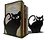 Winterworm Cute Vivid Lovely Persian Cat Nonskid Thickening Iron Metal Bookends Book Organizer for Library School Office Home Study Desk Organizer (Black)