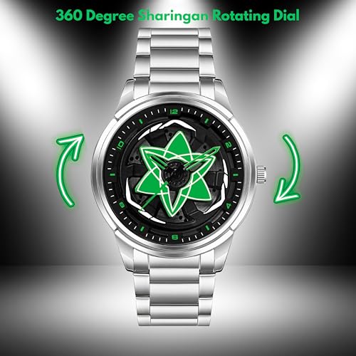 Image of Branded Men's Sport Quartz Watch Ninja Wheel Dial 360 Rotating Casual Fashion Stainless Steel Alloy Mens & Boy's Luxury Metal Gift Creative Watch