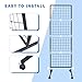 NEESEEYEE 2' x 5.5' Ft Gridwall Panel Display Stand Gridwall Panels Tower with T-Base Floorstanding, Detachable Girdwall for Easy Transport, Standing Grid Tower, Craft Fair Display Rack