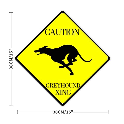 Plaque métal Caution Greyhound résistant aux intempéries panneau routier de signalisation