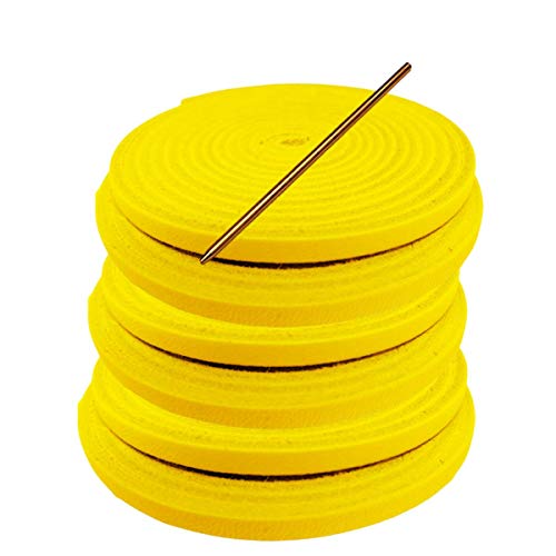 TOFL Softball and Baseball Glove Lace Kit | Mitt Lace Glove Repair Lacing Kit | 6 Leather Laces with Lacing Needle for Catchers Glove | Yellow