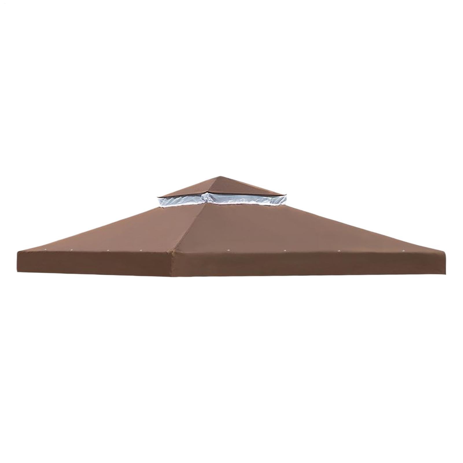 Auvent de rechange pour tonnelle 3x3 robuste et imperméable à double toit anti-vent pour jardin