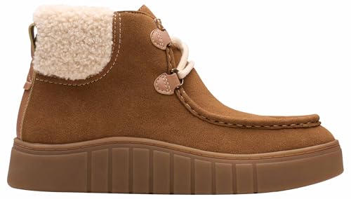Clarks Premium Bottes Mykah Izzy Chukka pour femme, daim brun foncé, pointure 39, Daim brun foncé, 39 EU