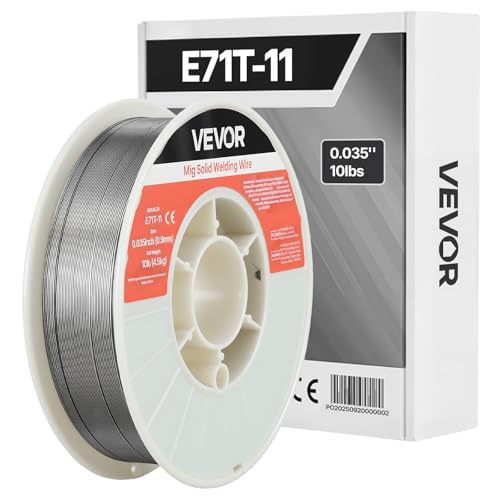 VEVOR Fil Fourré sans Gaz 0,9 mm 4,5 kg par Bobine Fil de Soudage MIG E71T-11 pour Soudage à Arc de Toutes Positions Auto-protégé Utilisation Extérieure, Acier...