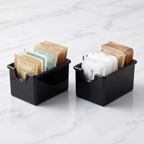 BinaryABC 4pcs Plastic Tea Bag Organizer Sugar Packet Holder and Drink Packet Dispenser for Coffee Bar Sweetener Packet Holder Storage Case for Kitchen Office Home Use - image 8