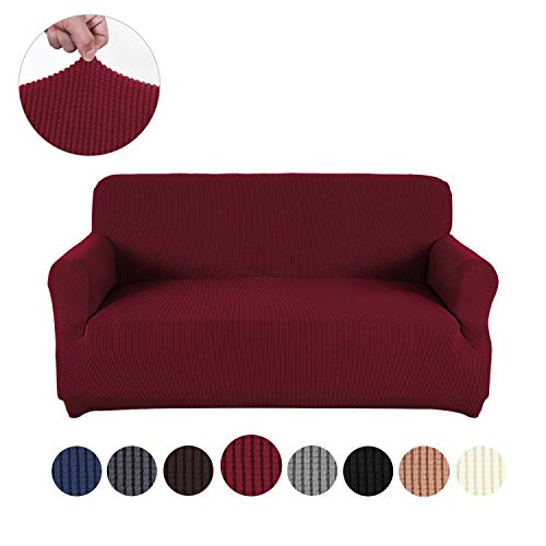 sancua Stretch Spandex Loveseat Slipcover Non Slip Sofa Cover 2 Seat Sofa Slipcover