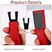 Sinbana Ice Skate Sharpener, Handheld Skate Edge Sharpening Tool with Whetstone & Replacement Blade Ceramic V-Shaped Grinder for Ice Hockey Blade Sharpener Maintenance Accessories (Red)