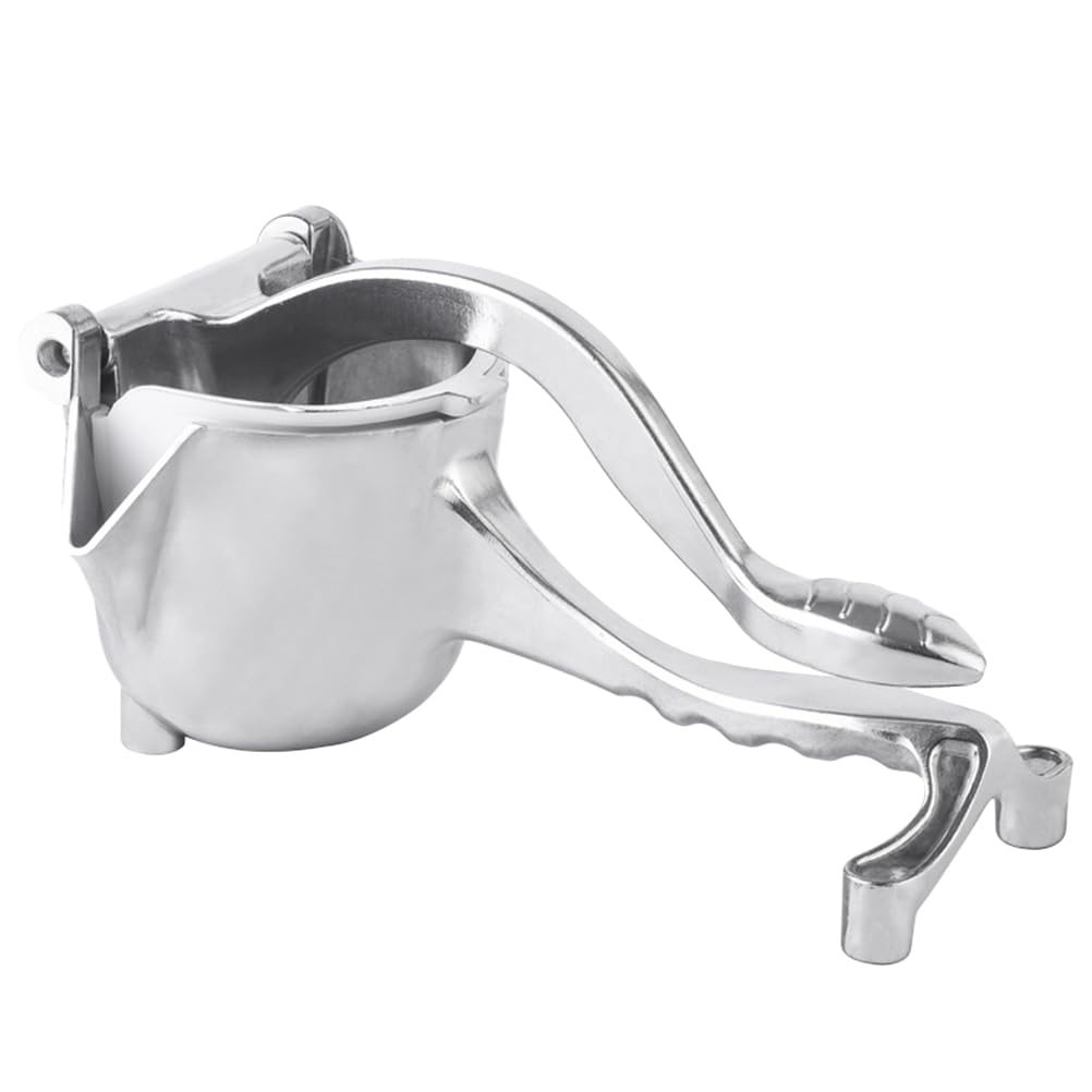 Mini Exprimidor de Frutas Portátil de Aleación de Aluminio Plata | Manual para Cocina y Hogar, Exprimidor de Cítricos, Ligero y Fácil de Usar