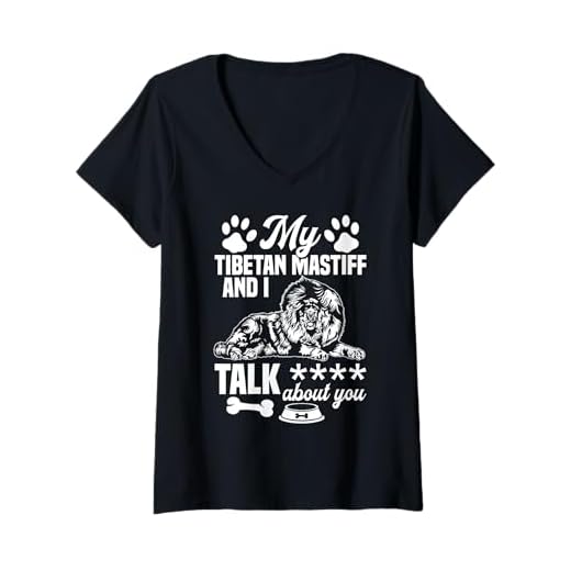 Womens Dog Owner Puppy Stuffed Animal Dog Food Tibetan Mastiff V-Neck T-Shirt