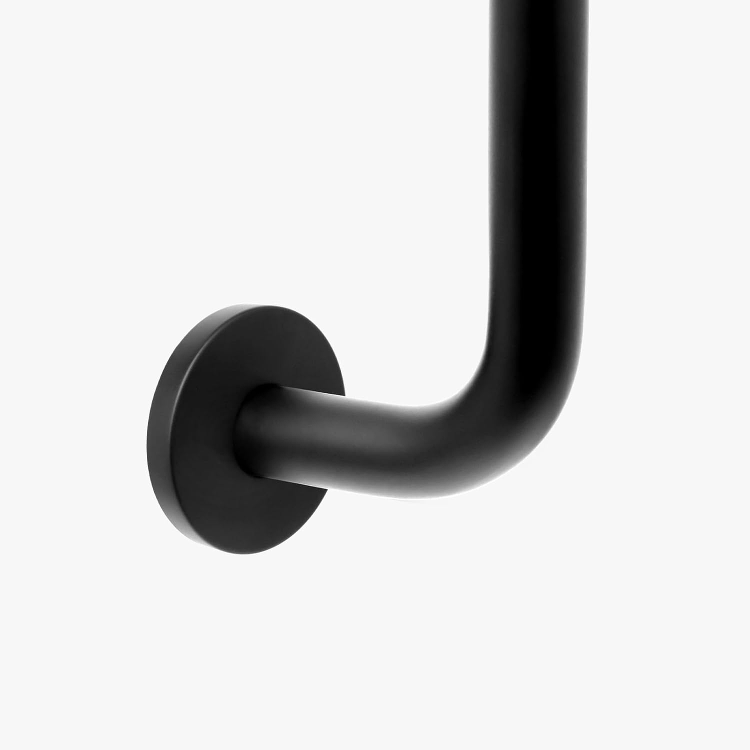 Naiture Offset Brass S Shapes Extension Shower Arm, 1/2 NPT Threaded Connection, Extender Tube Shower Head (Black, 19'' x 11'')