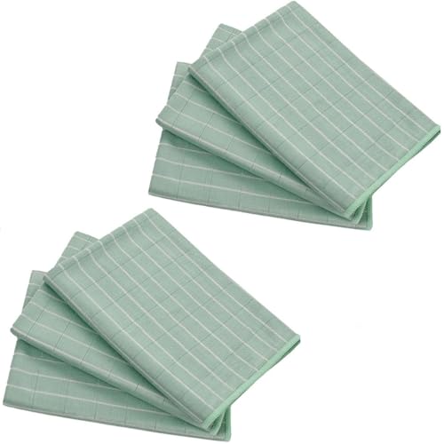 Kjzeex Lot de 6 Chiffons de Nettoyage en Bambou,Chiffon Microfibres en Bambou 40x40cm, nettoie Toutes Les Surfaces sans Trace pour Vitres, INOX et Intérieur de Voiture
