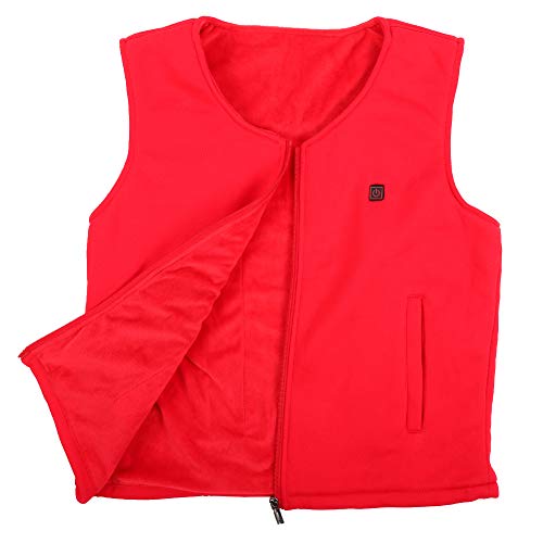 Chaleco calefactor XXL rojo para evitar el frío en el trabajo exterior