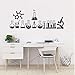 Adesivi murali,Science Wall Sticker Murale Laboratorio Decorazione Scienza Cool Vinile Adesivo Murale Geek Wall Art Sticker Camera da letto Chimica Poster 30X83Cm