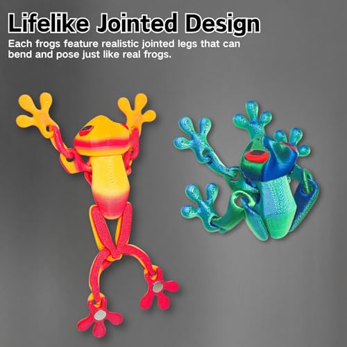 Imanes decorativos de rana 3D, pack de 4 unidades miniatura 2