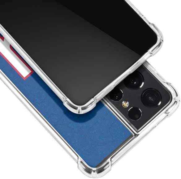 Skinit Clear Phone Case Compatible with Galaxy S21 Ultra 5G - Officially Licensed NFL New York Giants Distressed Design