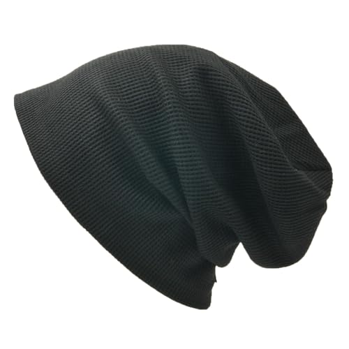 BIGWATCH（ビックワッチ） 帽子 大きいサイズ サーマルリバーシブル ニットキャップ BLACKタグVer. P-11T ルーズ ワッチキャップ ニット Lサイズ 春秋 黒/ベージュ