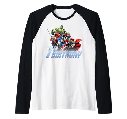 T-shirt Avengers 7 ans maillot baseball raglan Marvel anniversaire