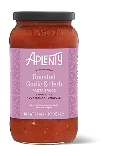 Amazon Brand - Aplenty, Roasted Garlic & Herb Pasta Sauce, 23 oz