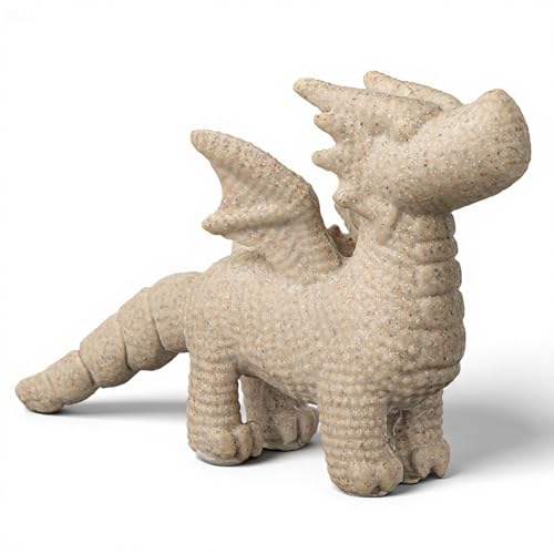 Zonling Dragon Statue Cute Winged Dragons Decor for Home Desk Bookshelf, Unique Gift for Friends and Family, Mini Dragon Figurine Mythical Creature