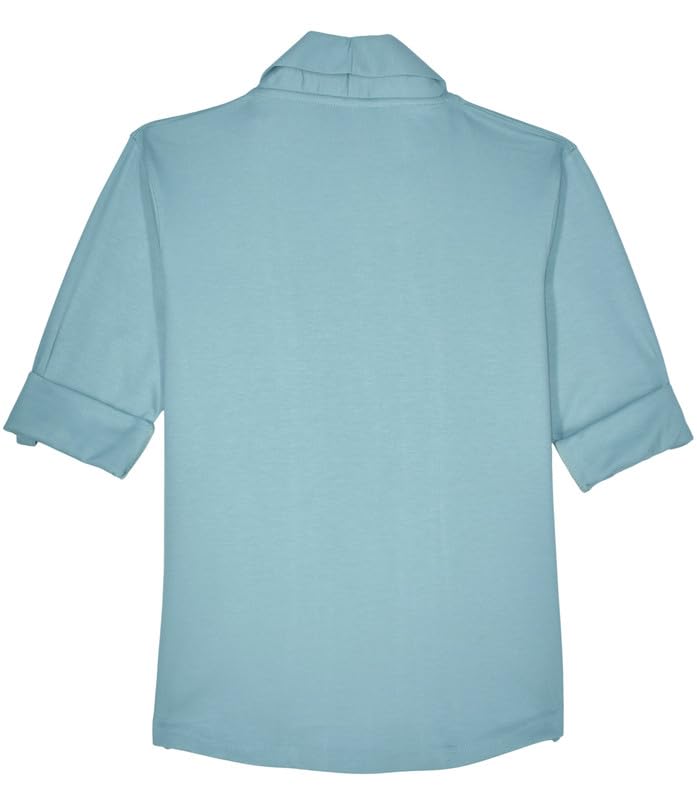 Image of Boys Full Sleeves Solid Shrug and T-Shirt