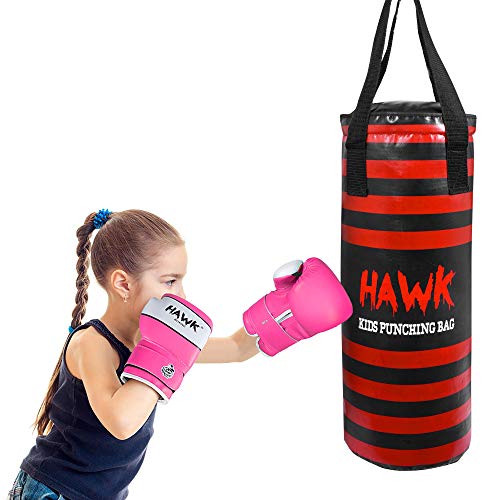 image for Hawk Sports Kids Punching Bag for Kids Boxing Gloves MMA Training Fitn