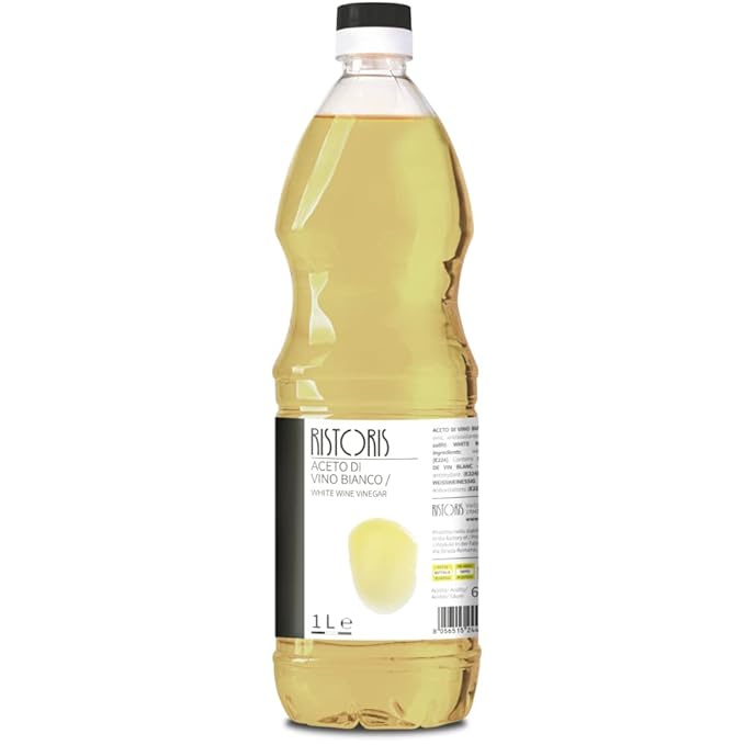 Ristoris White Wine Vinegar (1L) | Oxidised White Wine | cook Salad Dressings, Pasta, Chicken, Marinades, Noodles & Pizza | make Sauces & Dips