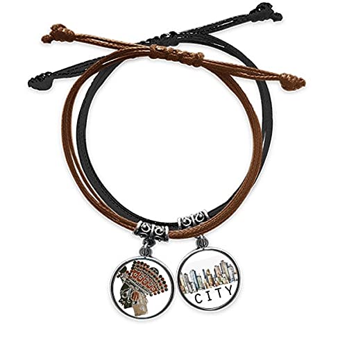 Bracelet théâtre d'ombres ajustable résistant en cuir sidi véritable