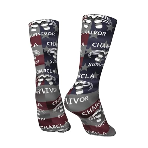 Chancla Survivor Adult Polyester Crew Socks Breathable Moisture-Wicking Athletic Running Gym54