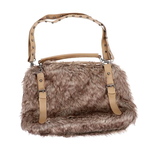 Pochette douce en peluche Toyvian à grosse capacité style décontracté