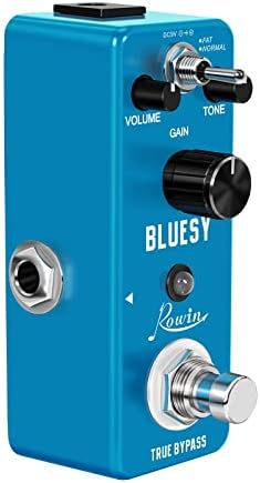 Rowin Guitar Bluesy Pedal Vintage Blues Style Distortion Effect Pedal Wide Range Frequency Response With Mini Size True Bypass