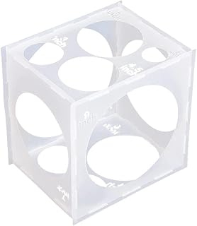 Balloon Sizer Balloon Measuring Box Collapsible Plastic Balloon Size Cube, Balloon Size Measuring Tool for Balloon Decoration, Birthday Wedding, Xmas Party