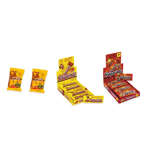 De La Rosa Pulparindo Classic and Extra Hot Bundle (2 Pack) and 2 Pulparindots pockets