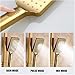 Gold Shower Set Bathroom Thermostatic Digital Shower System Wall Mount Hot Cold Mixer Smart Bath Faucet Square Head Rain Tap(Thermostatic01)