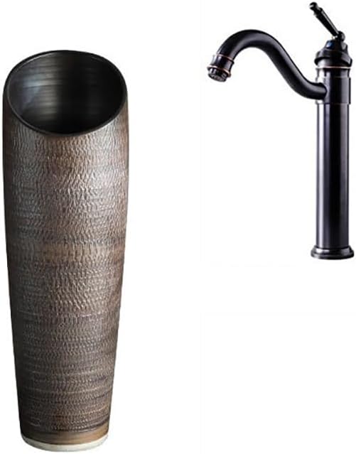 Bathroom Countertop Vessel Sink Indoor Pedestal Sink, Wash Basin, Garden Pedestal Sink Vanity