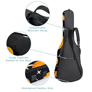 Étui de protection rembourré pour guitare classique acoustique Motif fusée spatiale et étoiles, Multicolore 03., 42.9×16… - Les Beatles, Paul McCartney, John Lennon, RIngo Starr, George Harrison Étui de protection rembourré pour guitare classique acoustique Motif fusée spatiale et étoiles, Multicolore 03., 42.9x16… – Image 3