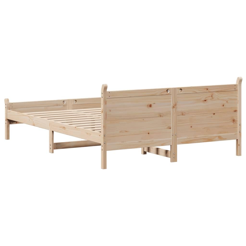 vidaXL Rama łóżka bez materaca, 160x200 cm, lite drewno sosnowe, łóżko, lozko, łóżko dwuosobowe, rama lozka, łóżko podwójne, lozko dwuosobowe